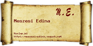 Meszesi Edina névjegykártya