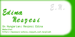 edina meszesi business card